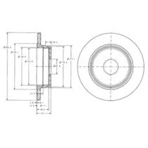 Задний тормозной диск BG2510 DELPHI