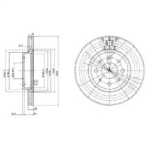 Гальмо дискове переднє BG2830 Delphi