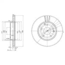 Диск тормозной передний BG3240C DELPHI