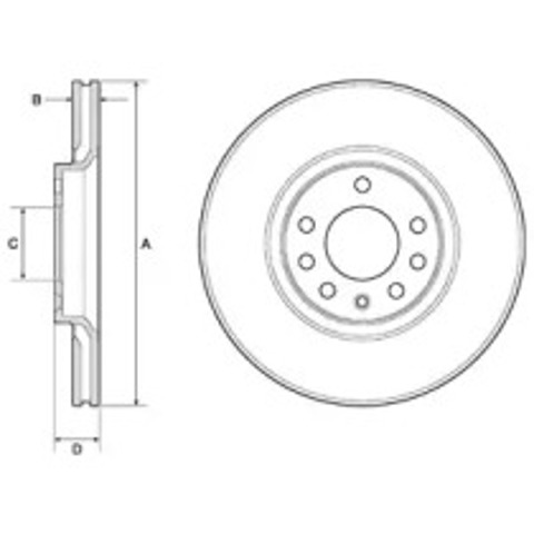Тормоз дисковый передний BG3770C DELPHI