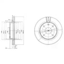 DELPHI BG4003 Передние тормозные диски в наличии Киев