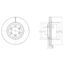 Передний тормозной диск BG4133 DELPHI