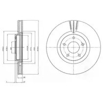 Диск гальмівний передній BG4231C Delphi