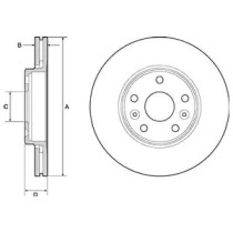 Передний тормозной диск BG4667C DELPHI