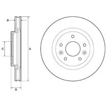 Диск гальмівний передній BG4770C Delphi