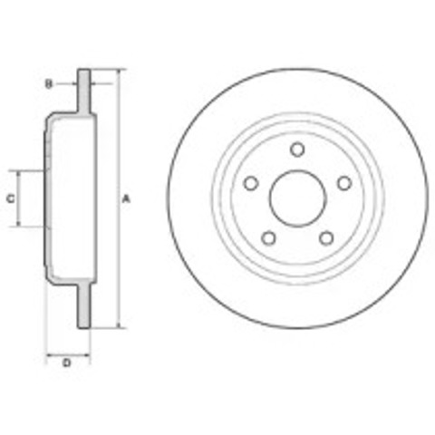 Задний дисковый тормоз BG4772C DELPHI