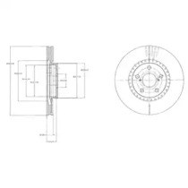 Диск тормозной передний BG9074 DELPHI