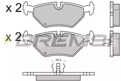 Колодки тормозные дисковые комплект BP2415 BREMSI