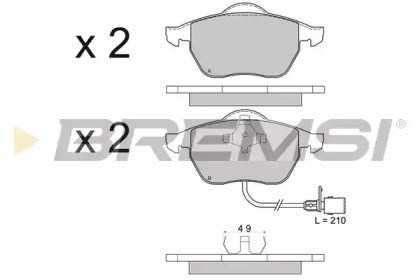 Передние тормозные колодки BP2516 BREMSI