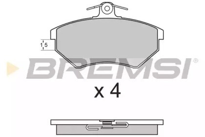 Передние тормозные колодки BP2642 BREMSI