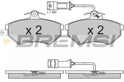 Тормозные колодки BP2643 BREMSI