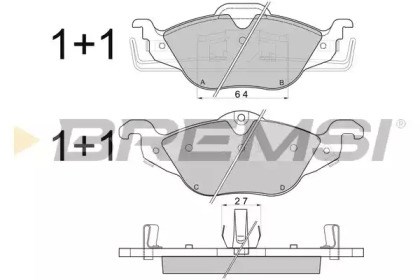 Колодки тормозные BP2810 BREMSI