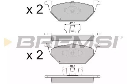 Колодки передние BP2835 BREMSI