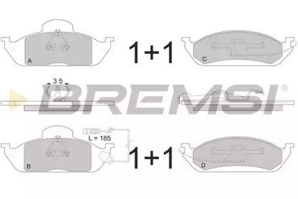 Колодки передние BP2897 BREMSI