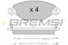 Колодки тормозные дисковые комплект BP2939 BREMSI