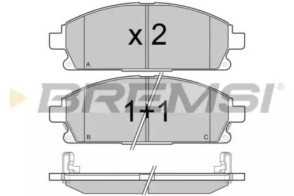 Колодки тормозные дисковые комплект BP2968 BREMSI