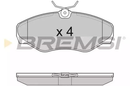 Колодки тормозные дисковые комплект BP3012 BREMSI