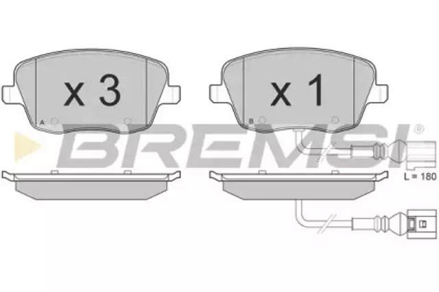 Колодки передние BP3013 BREMSI