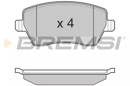 Колодки тормозные передние дисковые BP3026 BREMSI