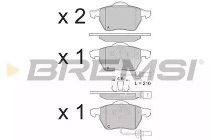 Колодки передние BP3071 BREMSI