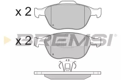 Колодки тормозные BP3078 BREMSI