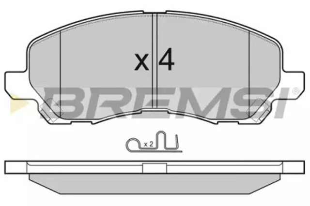 Колодки тормозные передние дисковые BP3080 BREMSI