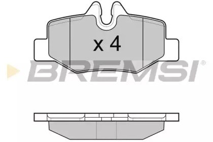 Комплект задних колодок BP3101 BREMSI