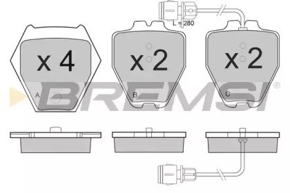Колодки тормозные BP3122 BREMSI