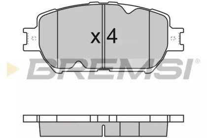 Колодки тормозные передние дисковые BP3126 BREMSI