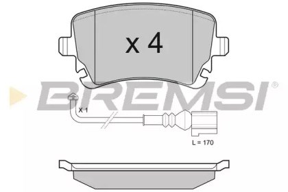 Колодки тормозные задние, дисковые BP3140 BREMSI