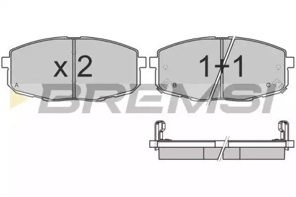 Колодки тормозные передние дисковые BP3147 BREMSI