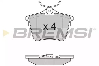 Комплект задних колодок BP3183 BREMSI