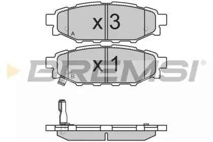 Колодки тормозные дисковые комплект BP3218 BREMSI