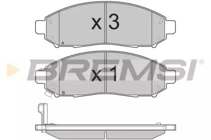 BP3256 BREMSI Передние тормозные колодки купить в Ужгород