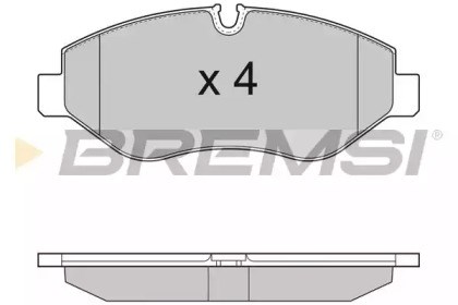 Колодки тормозные передние дисковые BP3292 BREMSI