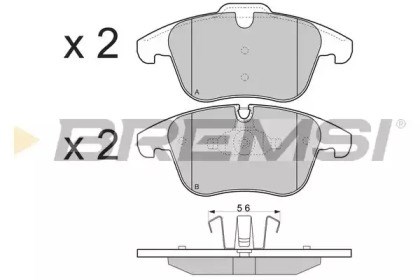 Колодки передние BP3297 BREMSI