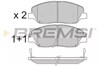 Колодки тормозные передние дисковые BP3313 BREMSI