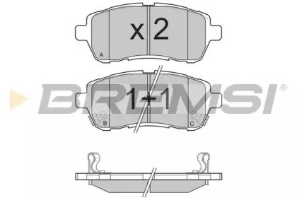 Передние тормозные колодки BP3316 BREMSI