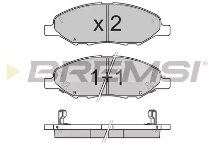 Тормозные колодки BP3335 BREMSI