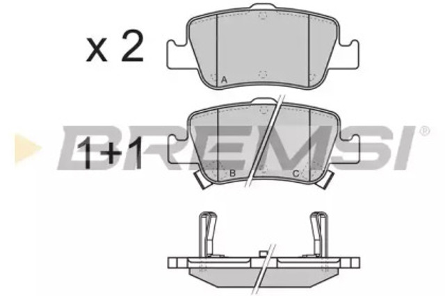 BREMSI BP3341 Колодки тормозные задние дисковые в наличии Киев