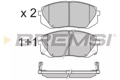 Колодки тормозные BP3358 BREMSI
