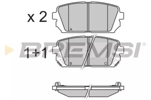 Задние колодки BP3359 BREMSI