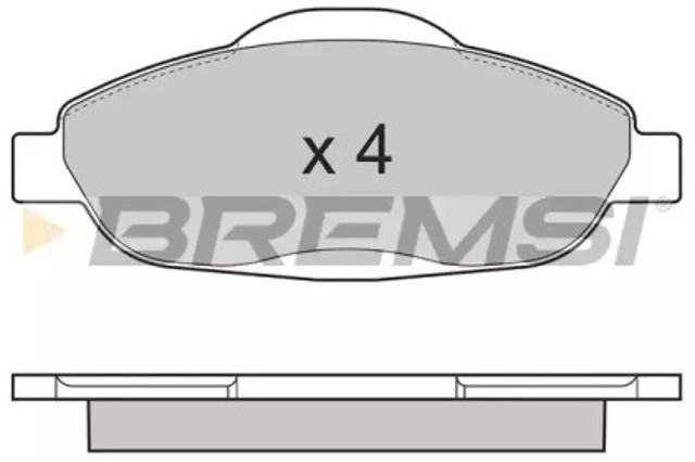 Колодки тормозные передние дисковые BP3364 BREMSI