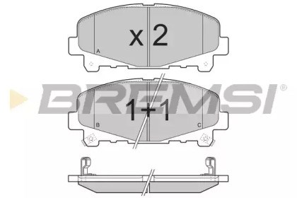 Колодки тормозные BP3373 BREMSI
