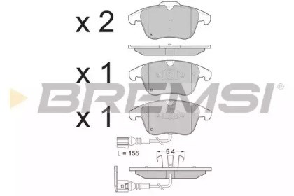 Колодки передні BP3394 Bremsi