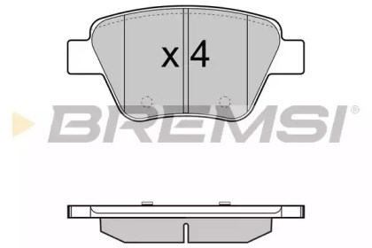 Колодки тормозные дисковые комплект BP3429 BREMSI