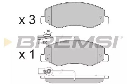 Задние тормозные колодки BP3440 BREMSI