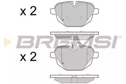 Комплект задних колодок BP3449 BREMSI