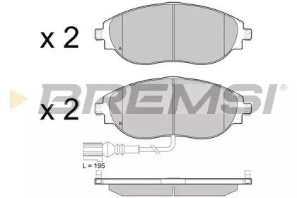 Колодки тормозные дисковые комплект BP3474 BREMSI