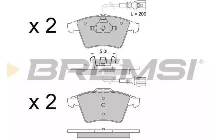 Колодки передние BP3508 BREMSI